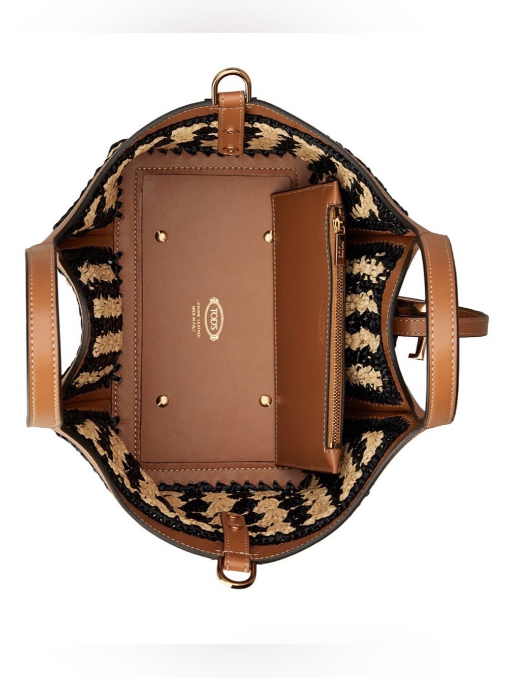 Tod's Mini Shopping Tote Raffia- like new! Never been used! - Picture 3 of 16